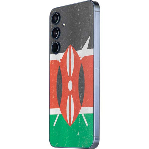 Kenya Flag Distressed Galaxy A36 5G Skin